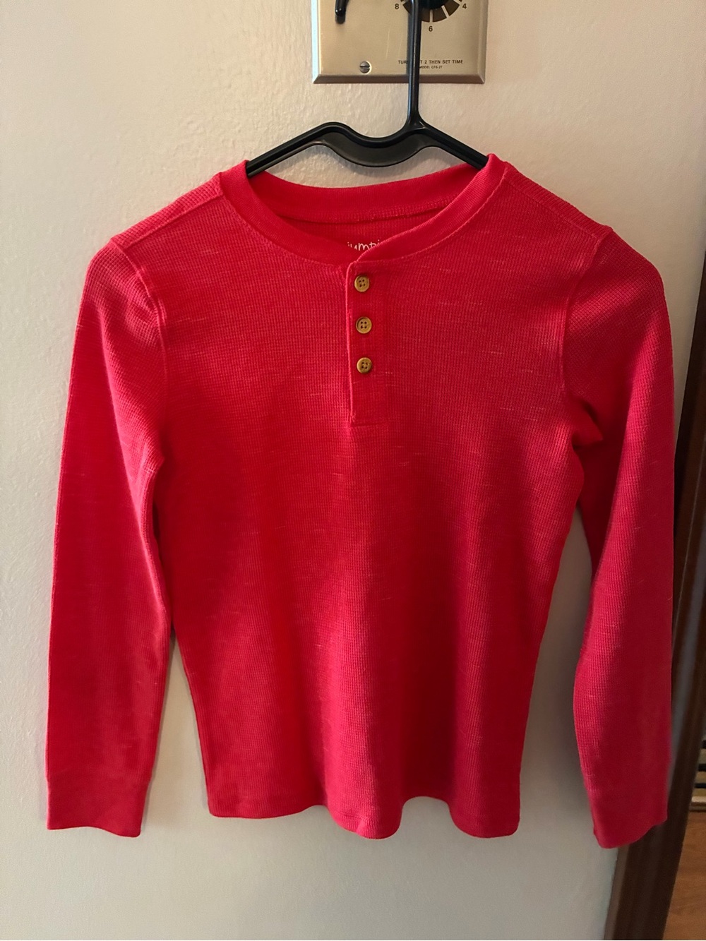 jumping beans Bright Red Long-Sleeve Henley Top